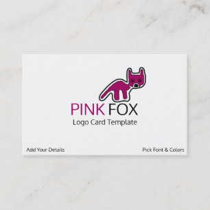 Petroglyph Fox-symbol - Rosa Fox Visitkort