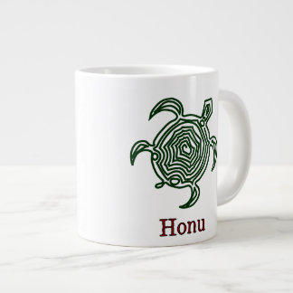 Petroglyph Hawaiian Grönt Sea Turtle Jumbo Mugg