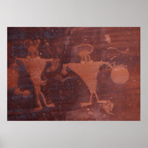 Petroglyph i Moab, Utah Poster