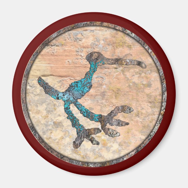 Petroglyph of a Bird, Petrified Forest National Az Magnet (Framsidan)