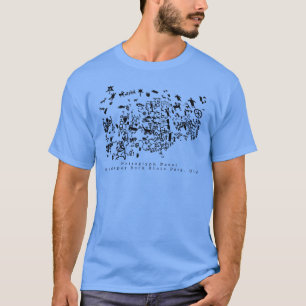 Petroglyph Panel Newspaper Sten State Park T-Shirt