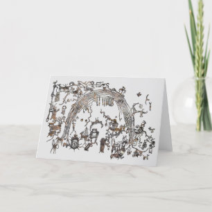 Petroglyph Panel - Rochester Bäck, Utah Card Kort