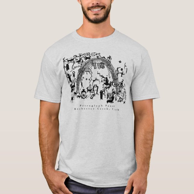 Petroglyph Panel - Rochester Bäck, Utah T-Shirt (Framsida)