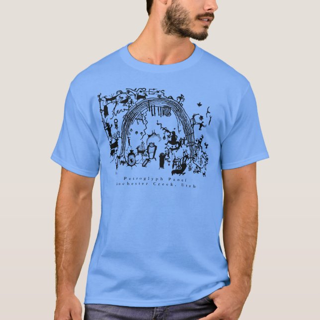 Petroglyph Panel - Rochester Bäck, Utah T-Shirt (Framsida)
