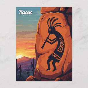 Petroglyph Tuscon Arizona Travel Vykort