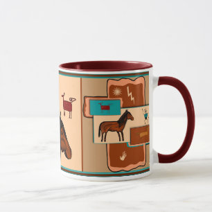 Petroglyphhästar Mugg