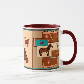 Petroglyphhästar Mugg