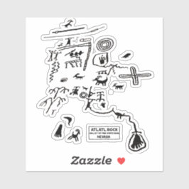 Petroglyphs at Atlatl Rock at Valley of Fire State Klistermärken