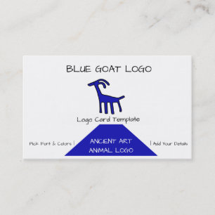 Petroglyphs Blue Goat Logotyp Visitkort