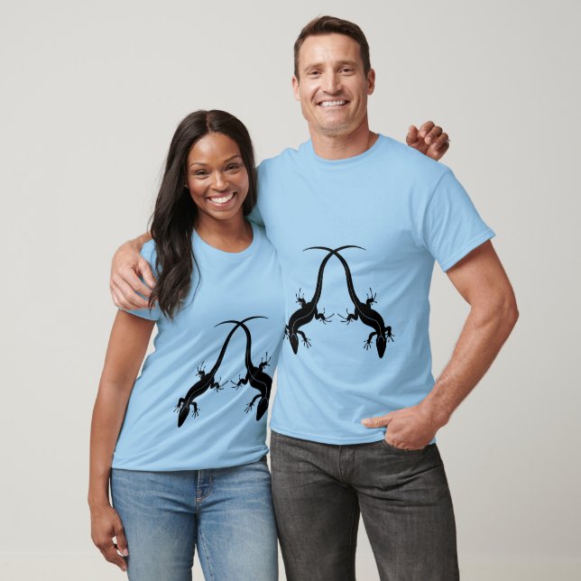 Petroglyphs Cave CreatCreates Black Desert Lizards T Shirt (Unisex)