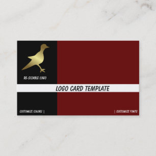 Petroglyphs Guld Bird Logotyp Visitkort