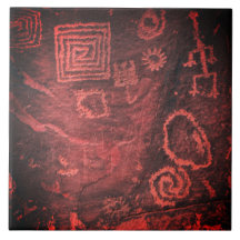 Petroglyphs Hopi Cave Writes Art Ceramic Tile
