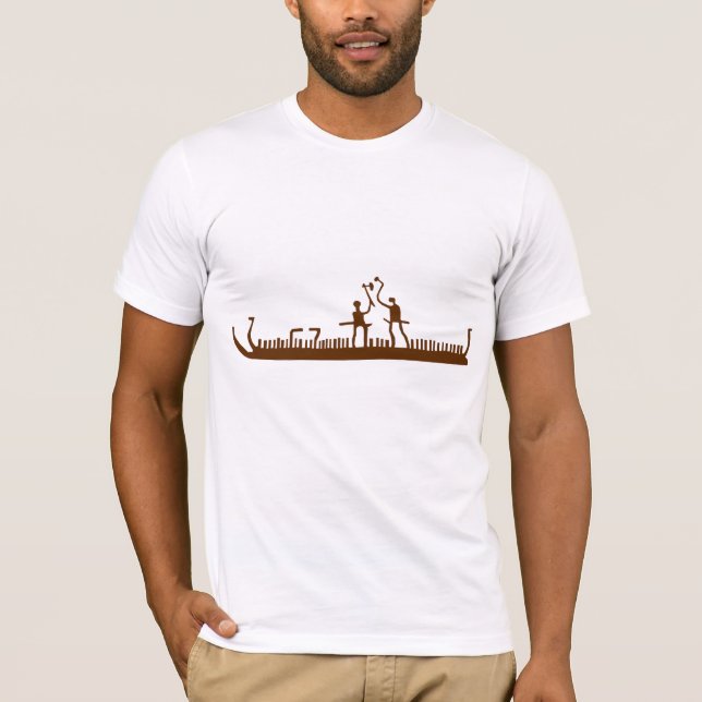 Petroglyphs Norge Viking Warriors T Shirt (Framsida)