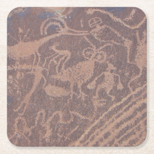 Petroglyphs Underlägg Papper Kvadrat