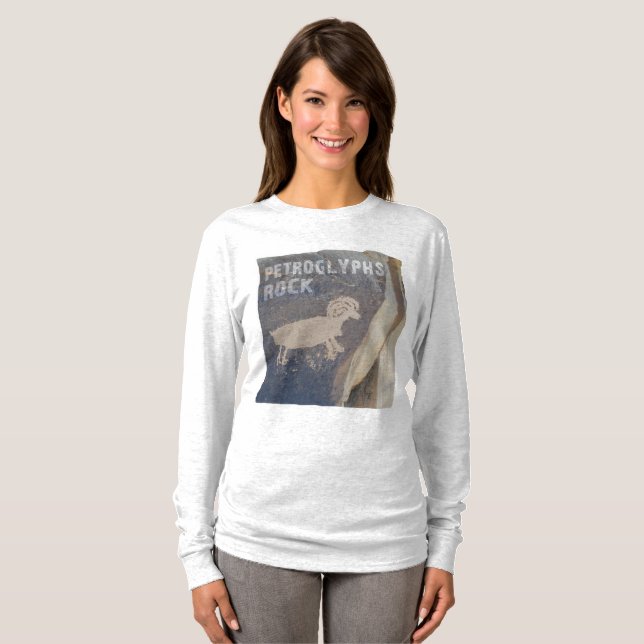 Petroglyphssten för geologer och konstälskare! tee (Hel framsida)