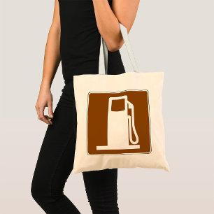 Petrol Road Sign Tote Bag Tygkasse