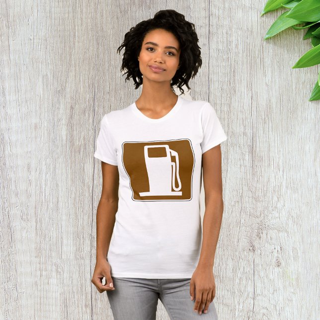 Petrol Road Sign Womens T-Shirt (Skapare uppladdad)