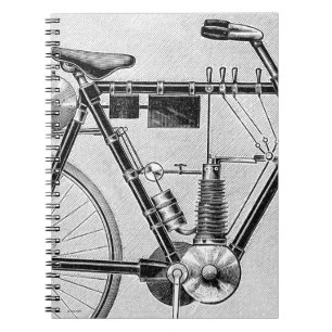 Petrolette Omega motorcykel, 1895 Anteckningsbok