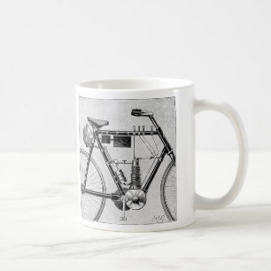 Petrolette Omega motorcykel, 1895 Kaffemugg