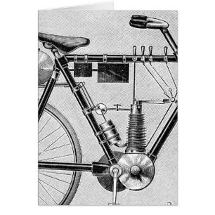 Petrolette Omega motorcykel, 1895 OBS Kort