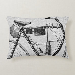 Petrolette Omega motorcykel, 1895 Prydnadskudde