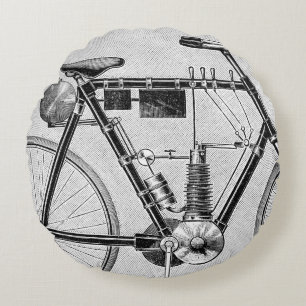 Petrolette Omega motorcykel, 1895 Rund Kudde