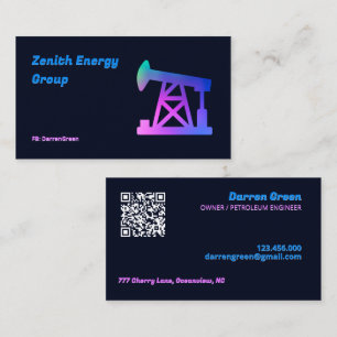 Petroleum Ingenjör QR Visitkort