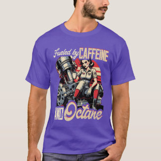 Petrolhead Car Fueled By Caffeine And Octane vinta T Shirt