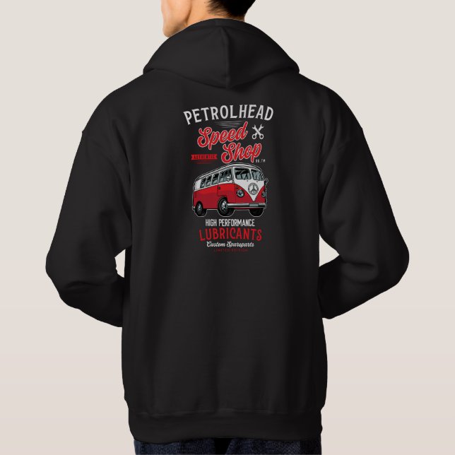 Petrolhead Speed Shop High Performance Lubricant Hoodie (Baksida)