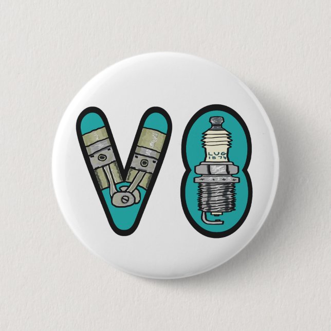 Petrolhead V8-bilentusiast Knapp (Framsida)