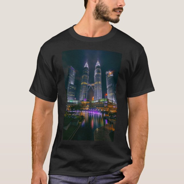 Petronas Torn Kuala Lumpur Menara Berkembar T Shirt (Framsida)