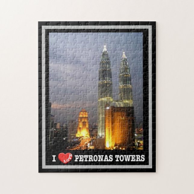 Petronas Tower - Kuala Lumpur - Malaysia - Jag äls Pussel (Vertikal)