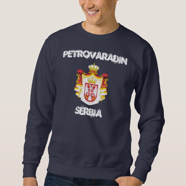 Petrovaradin, Serbien med jackande av arm Lång Ärmad Tröja (Framsida)