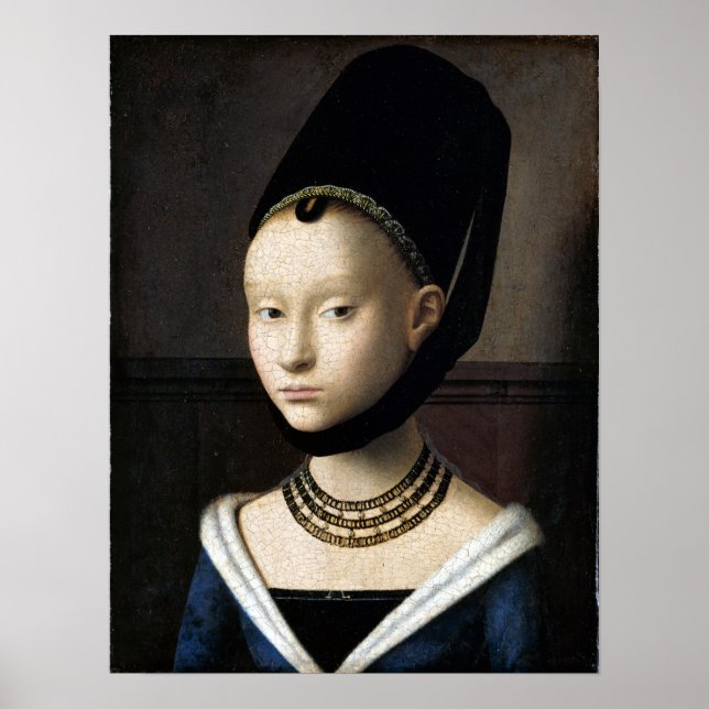Petrus Christus Porträtt från Young Woman Poster (Framsidan)