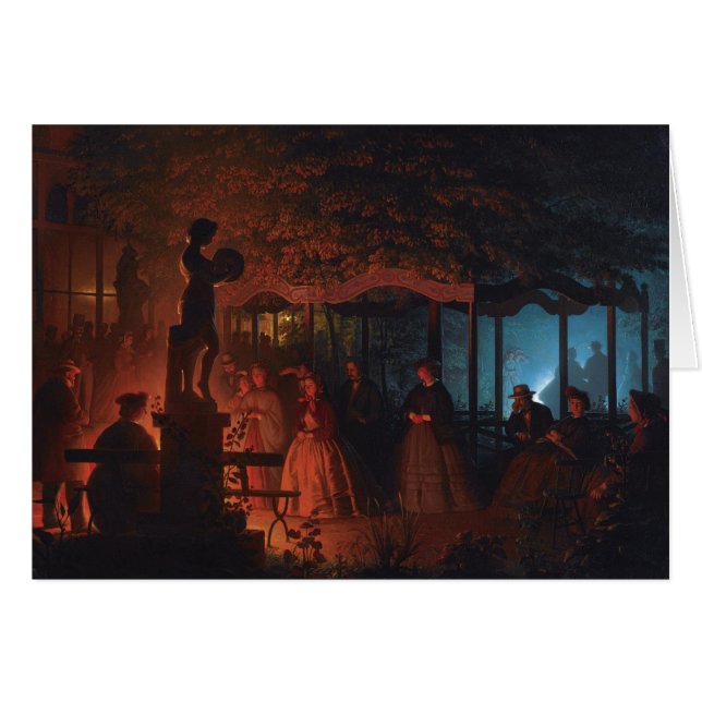 Petrus van Schendel Feux de Bengale Bryssel Hälsningskort (Framsidan Horizontal)