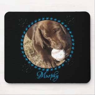 Pets Anpassningsbar Mouse Pad (svart/blått med tas Musmatta