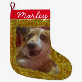 Pets Anpassningsbar Photo/ Namn Small julklapp Stor Julstrumpa