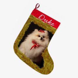 Pets Anpassningsbar Photo/ Namn Small julklapp Stor Julstrumpa