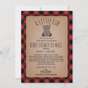 Pets Baby Shower by Mail Social Avstånd björn Inbjudningar