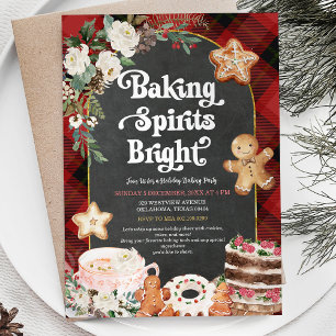 Pets Baking Spirits Bright jul Baking Party Inbjudningar