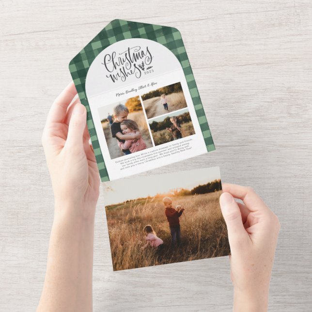 Pets Blommigt Jul Grönt 4 Foto Helgdag (Avrivbar del)