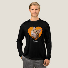 Pet's Cute Modern Typography Name and heart Photo T Shirt