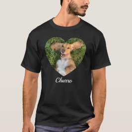 Pet's Cute Modern Typography Name and heart Photo T Shirt