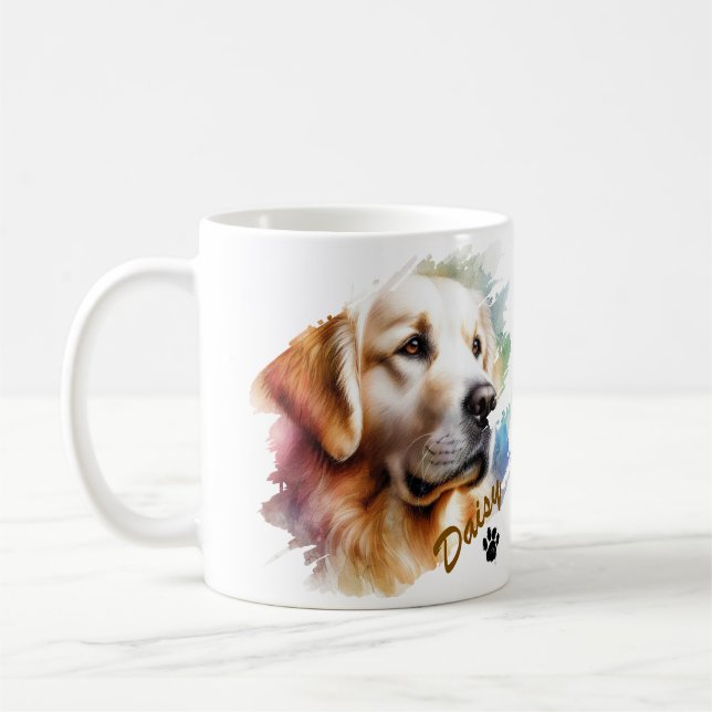 Pets enkla moderna Coola Typografi Namn Kaffemugg (Vänster)