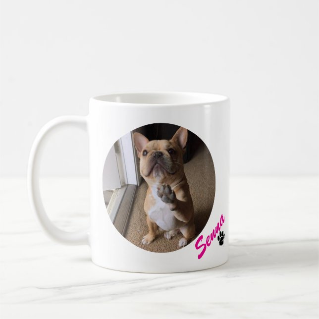 Pets enkla moderna Coola Typografi Namn Kaffemugg (Vänster)