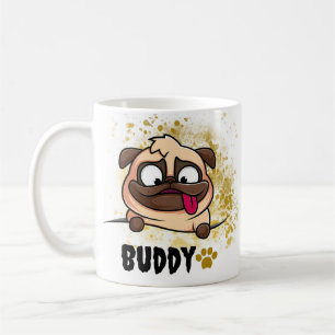 Pets enkla moderna Coola Typografi Namn och foto Kaffemugg