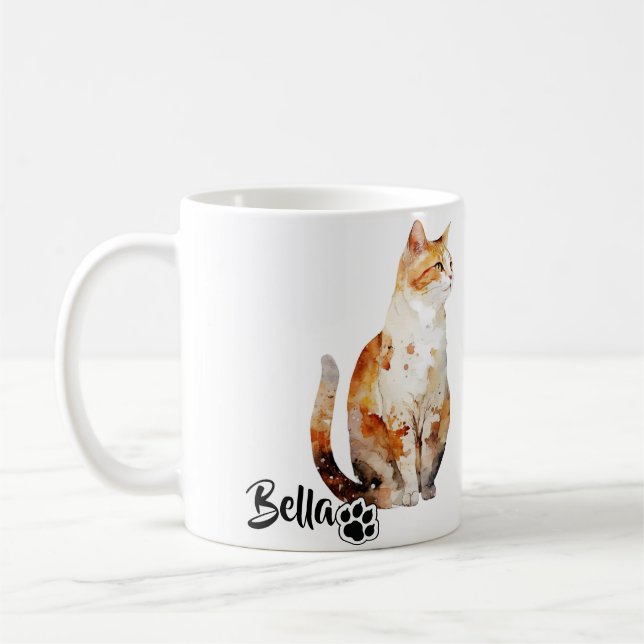 Pets enkla moderna Coola Typografi Namn och foto Kaffemugg (Vänster)