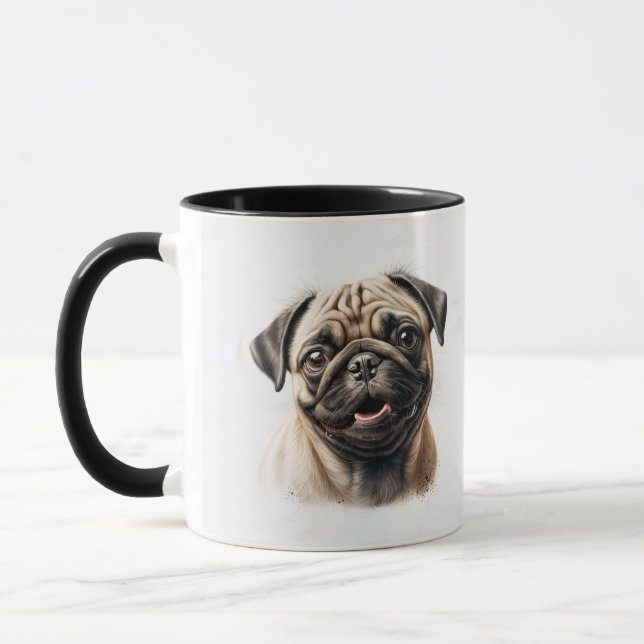 Pets enkla moderna Coola Typografi Namn och foto Mugg (Vänster)