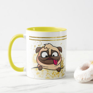 Pets enkla moderna Coola Typografi Namn och foto Mugg