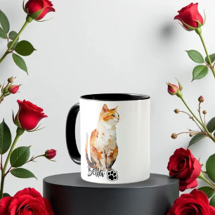 Pets enkla moderna Coola Typografi Namn och foto Mugg